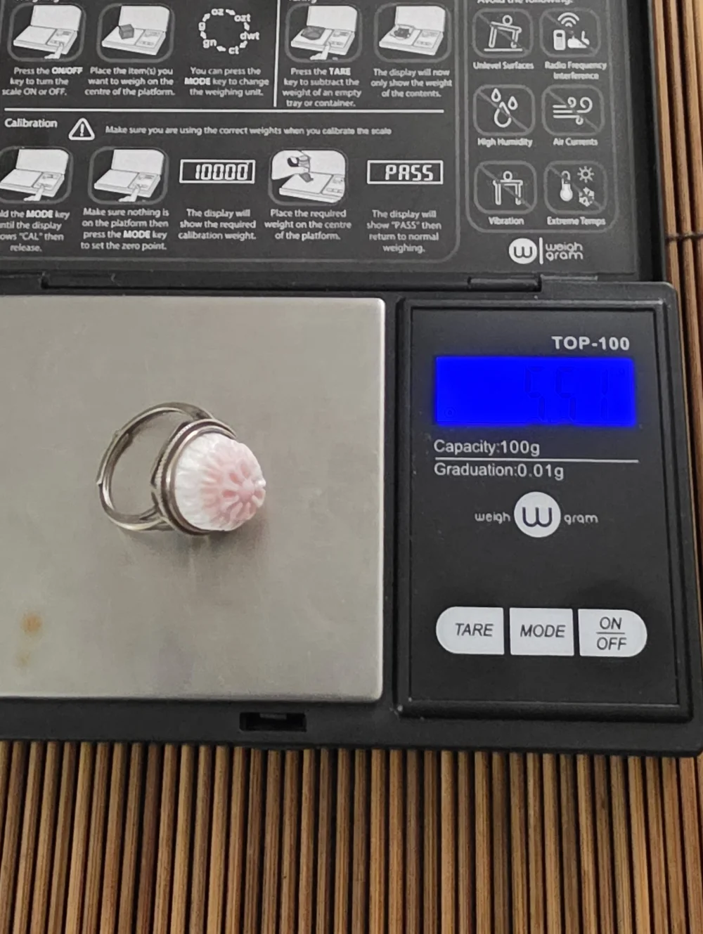 925 Silver Conch Shell Adjustable Ring - Picture 12 of 12